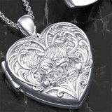 Highland Cow Photo Necklace Sterling Silver  Hold Pictures Highland Cow Pendant Jewelry Gifts for Women Mother Mom Daughter