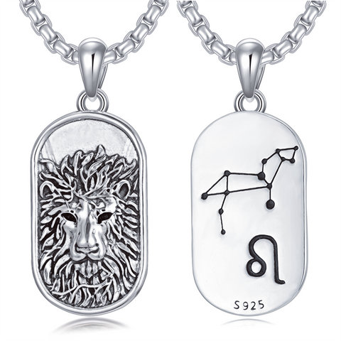 Sterling Silver Zodiac Sign Pendant Necklace