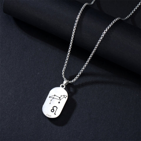 Sterling Silver Zodiac Sign Pendant Necklace