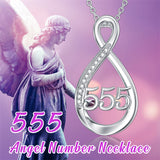 Sterling Silver 111 222 333 444 555 777 888 999 Infinity Angel Number Pendant Necklace