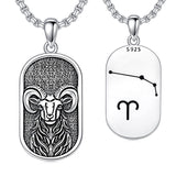 Sterling Silver Zodiac Sign Pendant Necklace