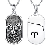 Sterling Silver Zodiac Sign Pendant Necklace