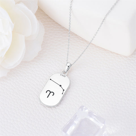 Sterling Silver Zodiac Sign Pendant Necklace