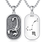 Sterling Silver Zodiac Sign Pendant Necklace