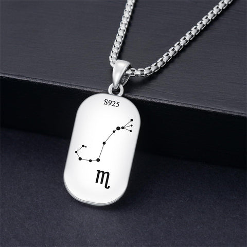 Sterling Silver Zodiac Sign Pendant Necklace