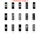 Sterling Silver Personalized Pattern Engraved Birthstone High School College Class Ring