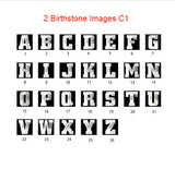 Sterling Silver Personalized Pattern Engraved Birthstone High School College Class Ring