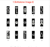Sterling Silver Personalized Pattern Engraved Birthstone High School College Class Ring