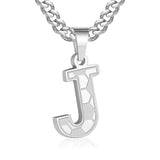 14K Gold Plated Soccer Initial Pendant Necklace for Men
