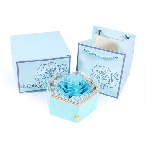 Prismatic love eternal flower jewelry box birthday gift rose jewelry box acrylic necklace box