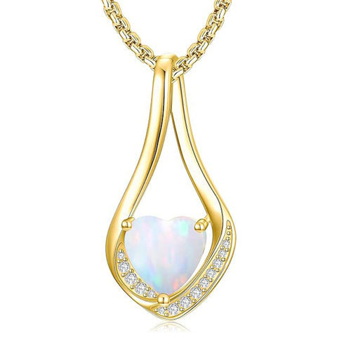 Sterling Silver 18K Yellow/White Gold Plated Forever Love Heart Infinity Pendant Necklace