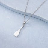Personalized Rowing Oar Crew Charm Necklace 925 Sterling Silver Personalized Custom up to 3 Letters or Numbers