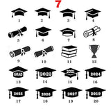 Sterling Silver Personalized Pattern High School College Class Ring Gift for Graduates
