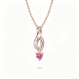 Copper Sterling Silver Personalized 1-6 Simulated Birthstones Mother's Name Heart Pendant Necklace