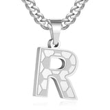 14K Gold Plated Soccer Initial Pendant Necklace for Men