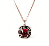 Copper Sterling Silver Custom Birthstone Engraved Graduation Necklace for Class of 2026