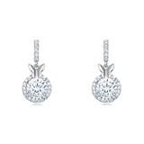 925 Sterling Silver Elegant Butterfly Moissanite Earrings In Silver With Sparkling Accents