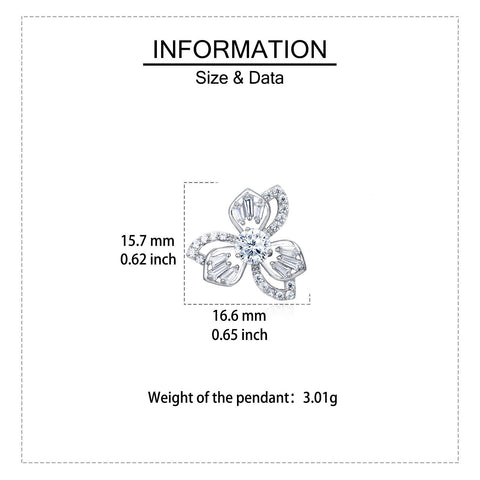 925 Sterling Silver Elegant Four-leaf Clover Moissanite Earrings