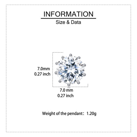 925 Sterling Silver Classic Moissanite Earrings: Timeless Elegance In Plated with White Gold Setting