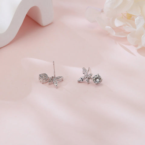 925 Sterling Silver Elegant Moissanite Butterfly Earrings: Sparkling Brilliance In Every Flutter