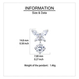 925 Sterling Silver Elegant Moissanite Butterfly Earrings: Sparkling Brilliance In Every Flutter