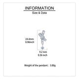 925 Sterling Silver Elegant Silver Moissanite Cross Earrings With Dangling Round Stones