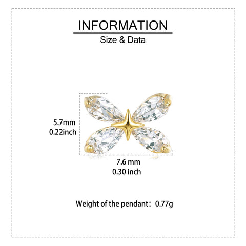 925 Sterling Silver Elegant Butterfly Gemstone Earrings With Plated With Gold Accents