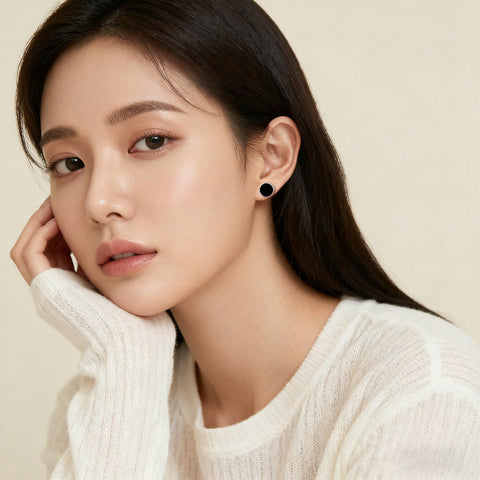 925 Sterling Silver Dual Circular Design Elements