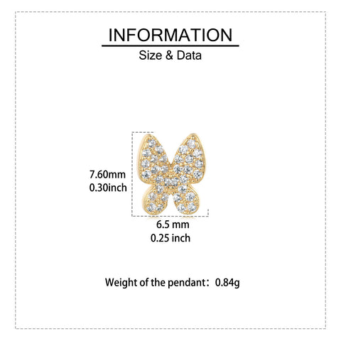 925 Sterling Silver Elegant Plated With Gold Butterfly Zircon Earrings With Sparkling Pavé Setting