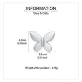 925 Sterling Silver Symmetric Silver Butterfly Earrings: Elegant Metallic Jewelry Design