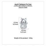 925 Sterling Silver Silver Zircon Lucky Cat Earrings – Adorable Charm With Sparkling Accents