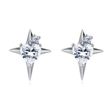 925 Sterling Silver **starlight Heart Zircon Earrings**