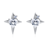 925 Sterling Silver **starlight Heart Zircon Earrings**