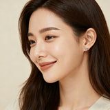 925 Sterling Silver Elegant Zircon Bow Stud Earrings – Luxurious Sterling Silver Jewelry