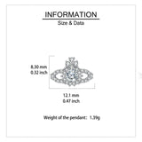 925 Sterling Silver Elegant Zircon Crown Earrings: Luxury Jewelry With Timeless Appeal