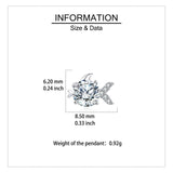 925 Sterling Silver Zircon Fish Stud Earrings With Central Round Cut Zircons