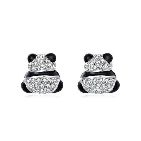925 Sterling Silver Luxury Zircon Frog Stud Earrings
