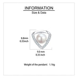 925 Sterling Silver Elegant Pearl And Zircon Accent Silver Earrings