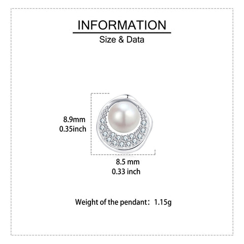 925 Sterling Silver Elegant Pearl & Zircon Halo Stud Earrings