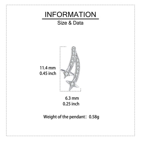 925 Sterling Silver Elegant Stellar Zircon-encrusted Silver Drop Earrings