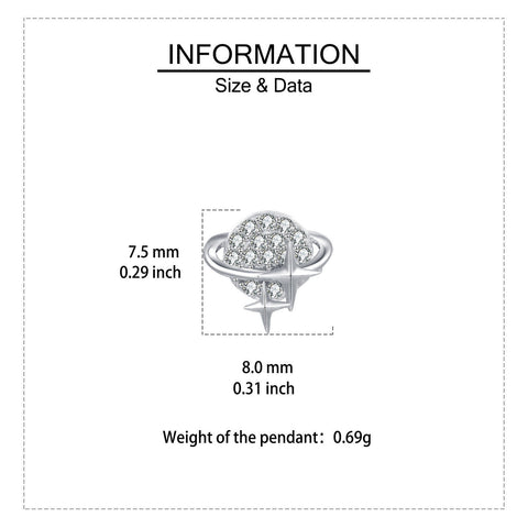 925 Sterling Silver Celestial Sphere Earrings With Zircon Accents