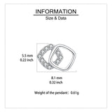 925 Sterling Silver Elegant Geometric Zircon Accent Interlocking Square Stud Earrings