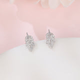 925 Sterling Silver Elegant Zircon Leaf Earrings: A Symphony Of Luxury And Nature