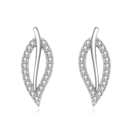 925 Sterling Silver Elegant Teardrop Zircon Earrings In Sterling Silver