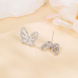 925 Sterling Silver **stunning Zircon Butterfly Earrings: Elegant Jewelry For Special Occasions**