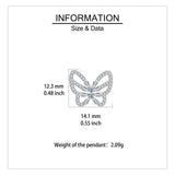 925 Sterling Silver **stunning Zircon Butterfly Earrings: Elegant Jewelry For Special Occasions**
