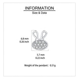 925 Sterling Silver **fashionable Rabbit Design Zircon-studded Silver Earrings**