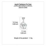 925 Sterling Silver Elegant Heart-shaped Zircon Earrings With Halo Setting In Plated with White Gold