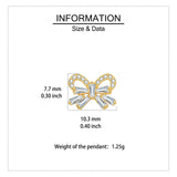 925 Sterling Silver Elegant Zircon-encrusted Gold Butterfly Earrings
