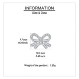 925 Sterling Silver Elegant Zircon Bow Earrings With Sparkling Accents